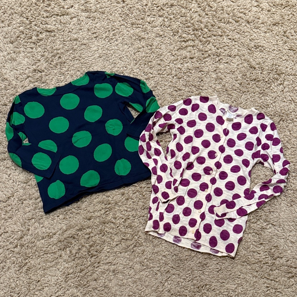 Crewcuts Set of 2 Polka Dot Sweaters Size 14 Girls